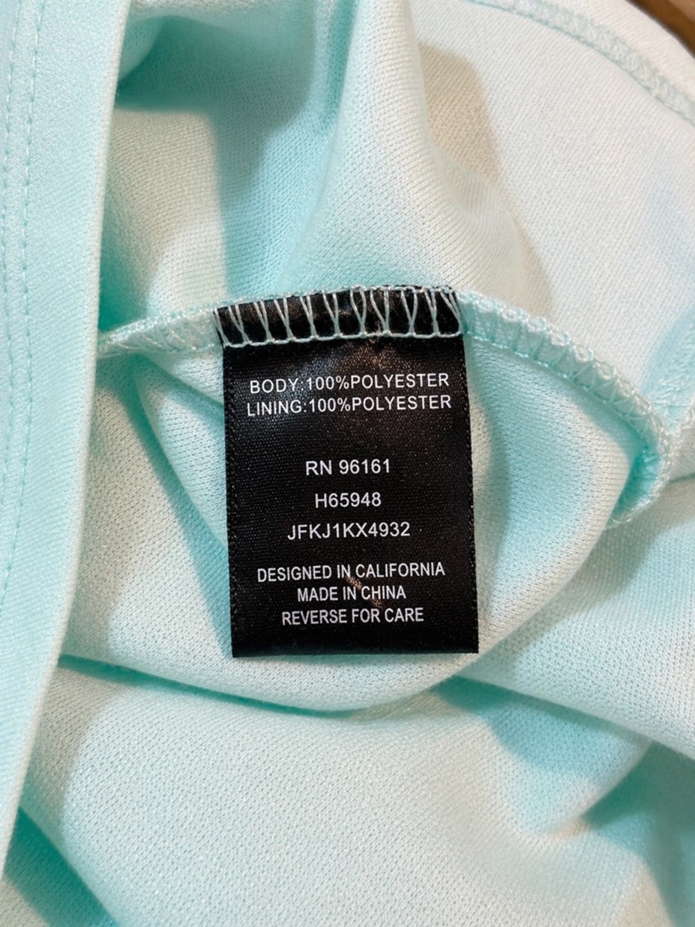 BeBop Mint Lace Fit Flare Dress NWT Size M Pool Blue Sleeveless - Picture 9 of 9